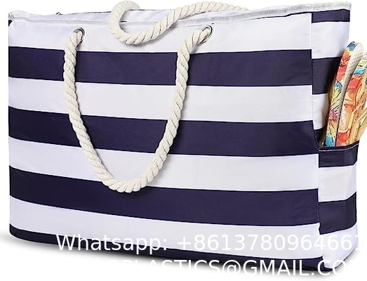 Beach Bag for Women - Large Beach Tote Bag, Waterproof Sandproof Beach Bag with Zipper, Large Swim Pool Beach Tote