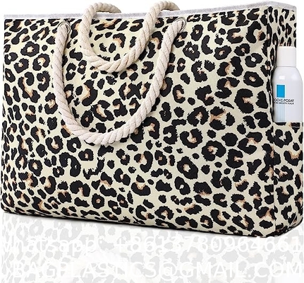 Beach Bag for Women - Large Beach Tote Bag, Waterproof Sandproof Beach Bag with Zipper, Large Swim Pool Beach Tote