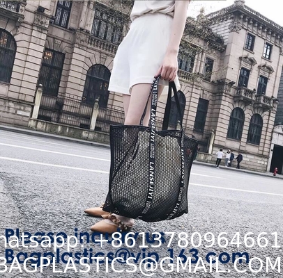 Mesh Beach Tote Large Bag Upgrade for Women with Multiple Pockets for Family Travel Swimming Waterproof Pool Bag