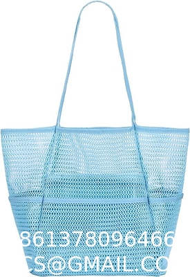 Mesh Beach Tote Large Bag Upgrade for Women with Multiple Pockets for Family Travel Swimming Waterproof Pool Bag