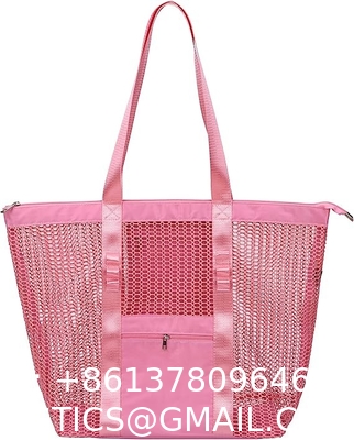 Mesh Beach Tote Large Bag Upgrade for Women with Multiple Pockets for Family Travel Swimming Waterproof Pool Bag