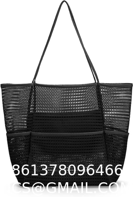 Mesh Beach Tote Large Bag Upgrade for Women with Multiple Pockets for Family Travel Swimming Waterproof Pool Bag