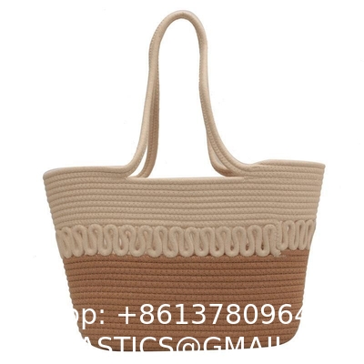 Straw Tote Bag for Women Handwoven Cotton Straw Shoulder Bag Crochet Tassel Beach Bohemian Purse for Women