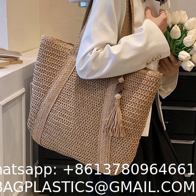 Straw Bags for Women Summer Beach Woven Tote Hobo Handbag Casual Straw Shoulder Bags for Travel Vocation