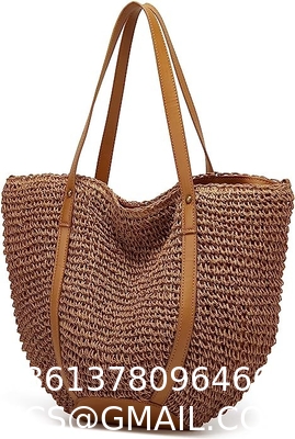 Straw Bags for Women Summer Beach Woven Tote Hobo Handbag Casual Straw Shoulder Bags for Travel Vocation