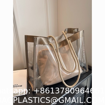 Large-Capacity Transparent Bag Women'S New Trendy PVC Mother-In-Law Jelly Bag
