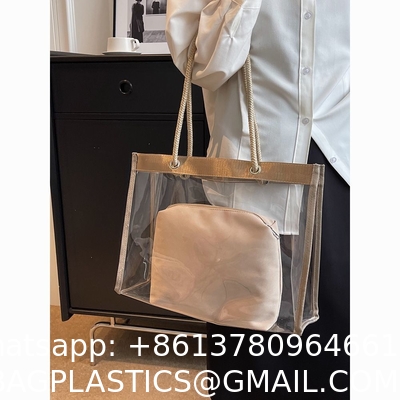 Large-Capacity Transparent Bag Women'S New Trendy PVC Mother-In-Law Jelly Bag