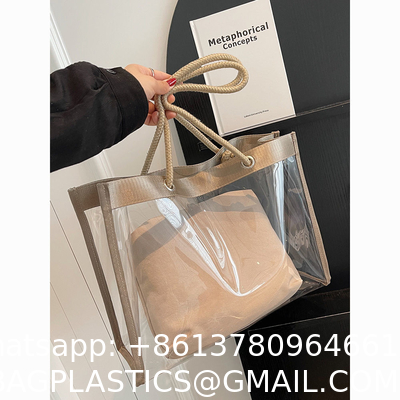 Large-Capacity Transparent Bag Women'S New Trendy PVC Mother-In-Law Jelly Bag
