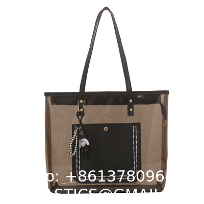 Popular Beach Large-Capacity Transparent Bag Women'S Summer New Jelly Shoulder Bag Foreign Style Tote Bag