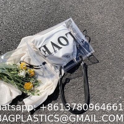 Summer Transparent Jelly Bag Female Large Capacity All-Match Single Shoulder Bag Texture Portable Commuter Tote Bag