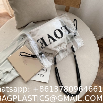 Summer Transparent Jelly Bag Female Large Capacity All-Match Single Shoulder Bag Texture Portable Commuter Tote Bag