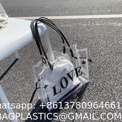Summer Transparent Jelly Bag Female Large Capacity All-Match Single Shoulder Bag Texture Portable Commuter Tote Bag