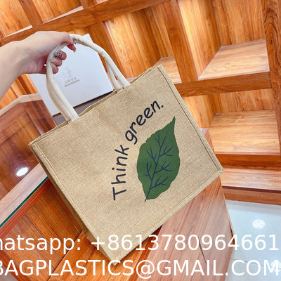New Style Jute Nylon Briefcase Document Bag Letter Cloth Bag Large Capacity Shoulder Messenger Simple Commuter Handbag