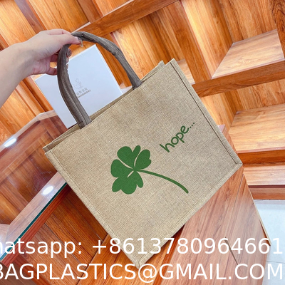 New Style Jute Nylon Briefcase Document Bag Letter Cloth Bag Large Capacity Shoulder Messenger Simple Commuter Handbag