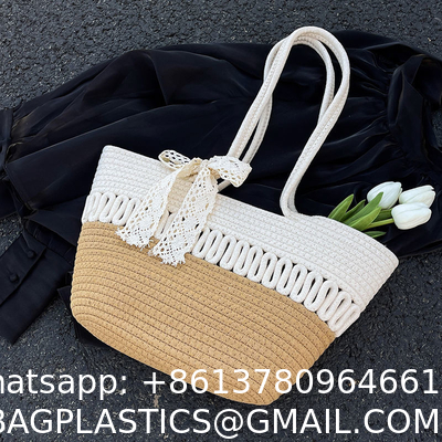 Large-Capacity Beach Bag Fashion All-Match Commuter Tote Bag Niche Weaving Portable Foreign Style Shoulder Bag