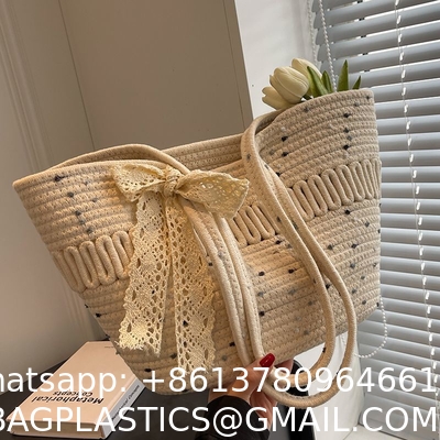Large-Capacity Beach Bag Fashion All-Match Commuter Tote Bag Niche Weaving Portable Foreign Style Shoulder Bag