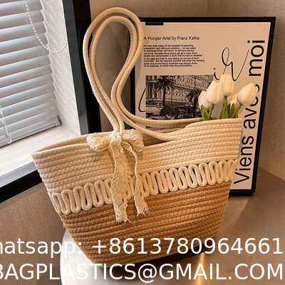 Large-Capacity Beach Bag Fashion All-Match Commuter Tote Bag Niche Weaving Portable Foreign Style Shoulder Bag