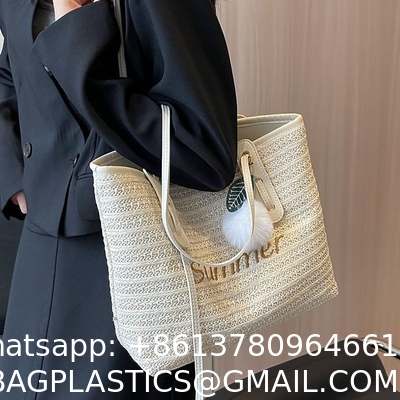 Bag New Beach Bag Fashion Net Red Tote Bag Women'S Large Capacity Single Shoulder Big Bag Straw Woven Bag