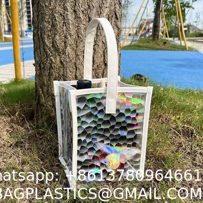Tote Bag Transparent Pvc Colorful Laser Magic Color Anti-Fruit Jelly Bag Diagonal Gift Gift Bag Large Capacity Storage