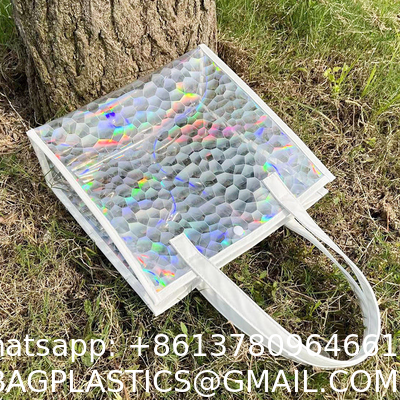 Tote Bag Transparent Pvc Colorful Laser Magic Color Anti-Fruit Jelly Bag Diagonal Gift Gift Bag Large Capacity Storage