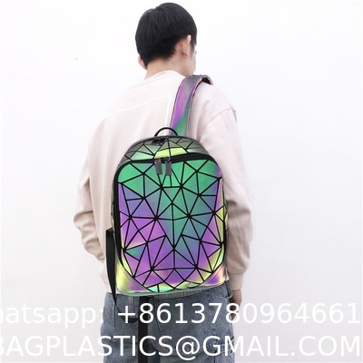 Cool Luminous Personality Fashion Laser Color-Changing Shoulder Student White-Collar Travel Backpack