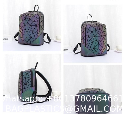Cool Luminous Personality Fashion Laser Color-Changing Shoulder Student White-Collar Travel Backpack