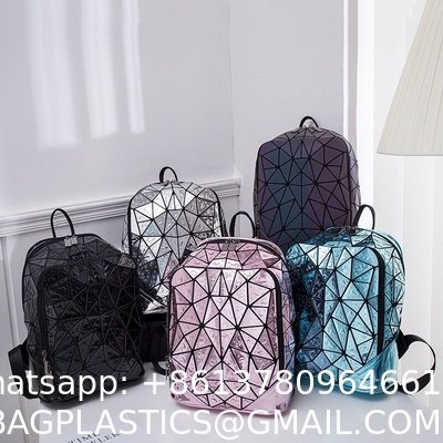 Cool Luminous Personality Fashion Laser Color-Changing Shoulder Student White-Collar Travel Backpack