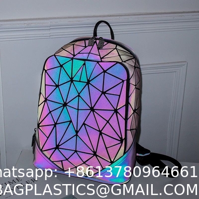 Cool Luminous Personality Fashion Laser Color-Changing Shoulder Student White-Collar Travel Backpack