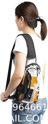 Clear Sling Bag, Stadium Approved Clear Bag, Transparent Chest Daypack for Hiking, Stadium or Concerts