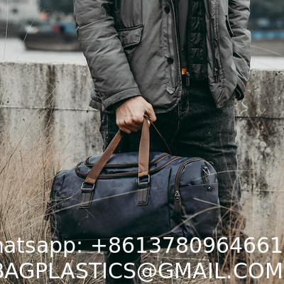 Custom Print Vintage Waterproof PU Leather Outdoor Handbag Shoulder Weekend Gym Luggage Travel Duffel Bag for Men