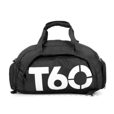 Custom Logo Unisex Portable Waterproof Sports Gym Fitness Duffle Backpack Weekend Travel Duffel Bag With Shoe Storage