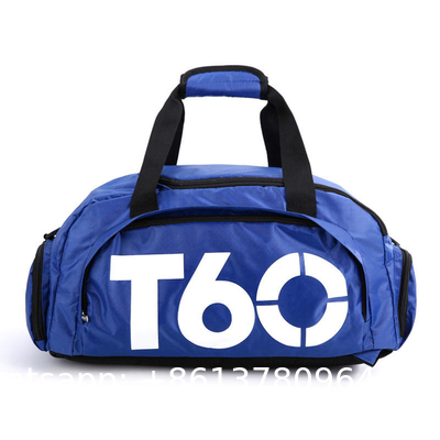 Custom Logo Unisex Portable Waterproof Sports Gym Fitness Duffle Backpack Weekend Travel Duffel Bag With Shoe Storage
