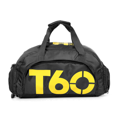 Custom Logo Unisex Portable Waterproof Sports Gym Fitness Duffle Backpack Weekend Travel Duffel Bag With Shoe Storage