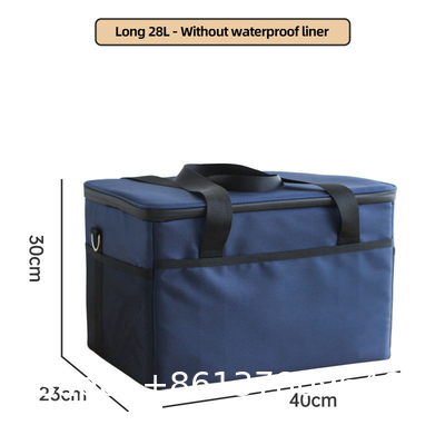 Big Square Camping Thermal Cooler Bag wIth Shoulder Strap Waterproof Oxford Cloth Cooler Lunch Box Bag
