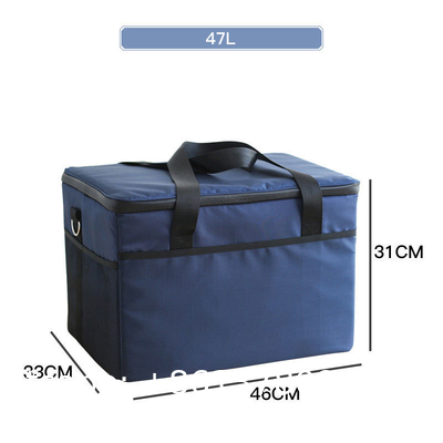Big Square Camping Thermal Cooler Bag wIth Shoulder Strap Waterproof Oxford Cloth Cooler Lunch Box Bag