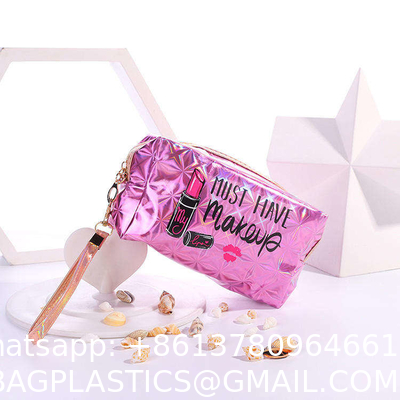 Wholesale Custom Large Capacity Trending Eco Friendly Pouch Travel Organizer Packaging Cosmetic Bags & Cases