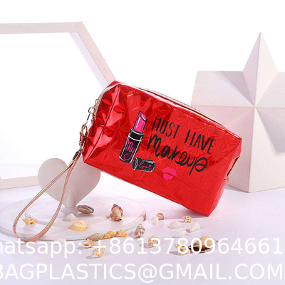 Wholesale Custom Large Capacity Trending Eco Friendly Pouch Travel Organizer Packaging Cosmetic Bags & Cases