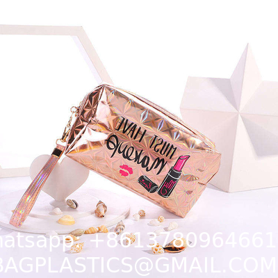 Wholesale Custom Large Capacity Trending Eco Friendly Pouch Travel Organizer Packaging Cosmetic Bags & Cases