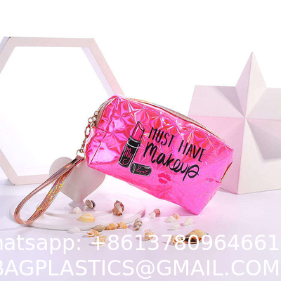 Wholesale Custom Large Capacity Trending Eco Friendly Pouch Travel Organizer Packaging Cosmetic Bags & Cases
