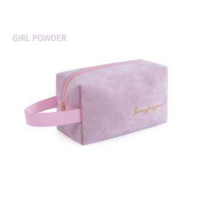 Wholesale Custom Best Selling Colorful Flannel Custom Cosmetic Set Make Up Bag for Women