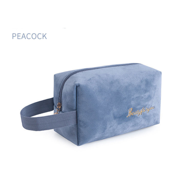 Wholesale Custom Best Selling Colorful Flannel Custom Cosmetic Set Make Up Bag for Women