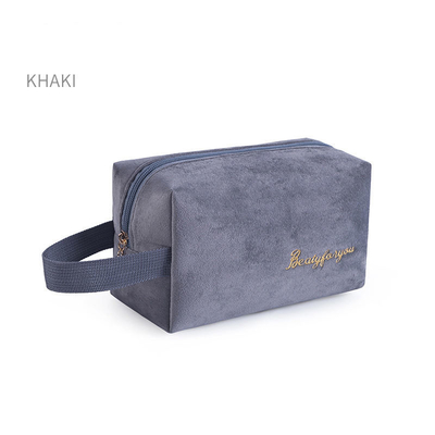 Wholesale Custom Best Selling Colorful Flannel Custom Cosmetic Set Make Up Bag for Women