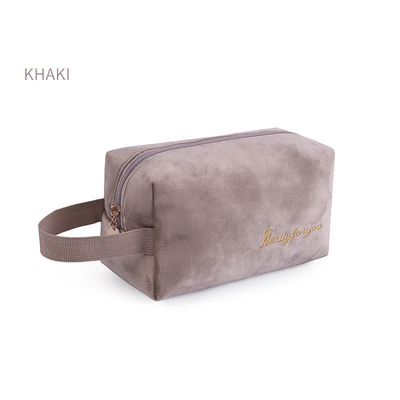 Wholesale Custom Best Selling Colorful Flannel Custom Cosmetic Set Make Up Bag for Women