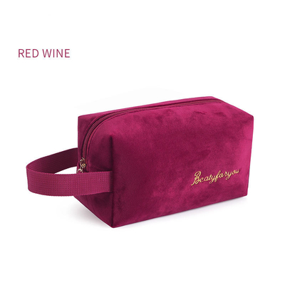 Wholesale Custom Best Selling Colorful Flannel Custom Cosmetic Set Make Up Bag for Women