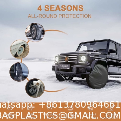 17 Inch Spare Tire Cover PVC Leather Waterproofs Dust-Proof Universal Spare Wheel Tire Cover Fit for Jeep,Trailer,