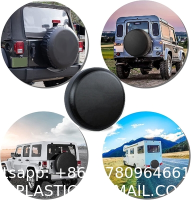 17 Inch Spare Tire Cover PVC Leather Waterproofs Dust-Proof Universal Spare Wheel Tire Cover Fit for Jeep,Trailer,