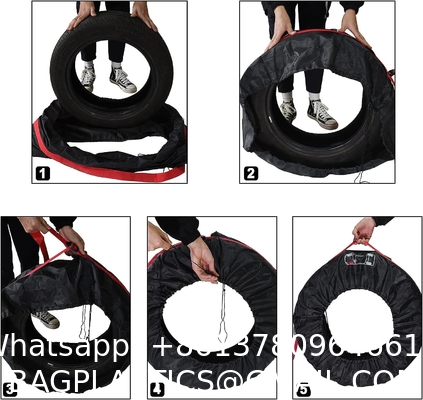 Tire Cover, Seasonal Tire Totes,Polyester Wheel Tires Storage Bags, Waterproof Dustproof Wheel Covers Fit for 16"-20"