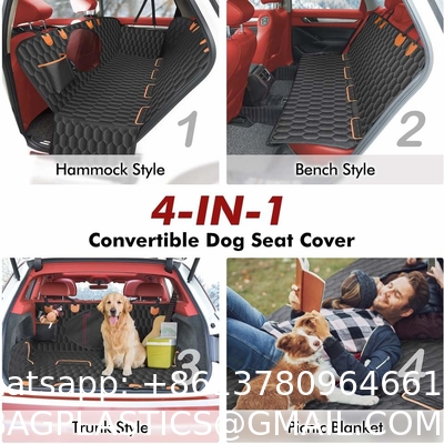 Dog Seat Cover Car Seat Cover for Pets 100%Waterproof Pet Seat Cover Hammock 600D Heavy Duty Scratch Proof Nonslip