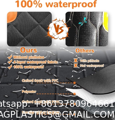 Dog Seat Cover Car Seat Cover for Pets 100%Waterproof Pet Seat Cover Hammock 600D Heavy Duty Scratch Proof Nonslip