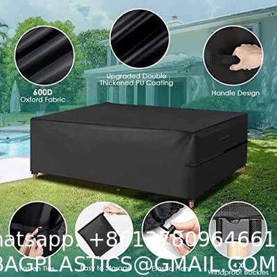 Custom Outdoor Easy-Going Furniture Covers UV Protection Dust Waterproof Patio Table Cover For Sofa Seats Tables